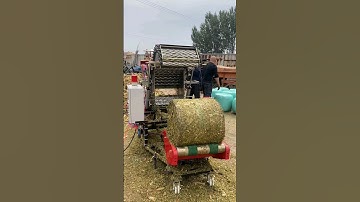 A necessary machine for cattle and sheep breeding to store fodder #satisfying #farm