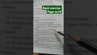 #book exercise page no. 14#class 6th English Textbook POORVI