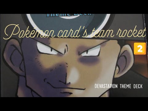 Pokémon card's team rocket  devastation theme deck