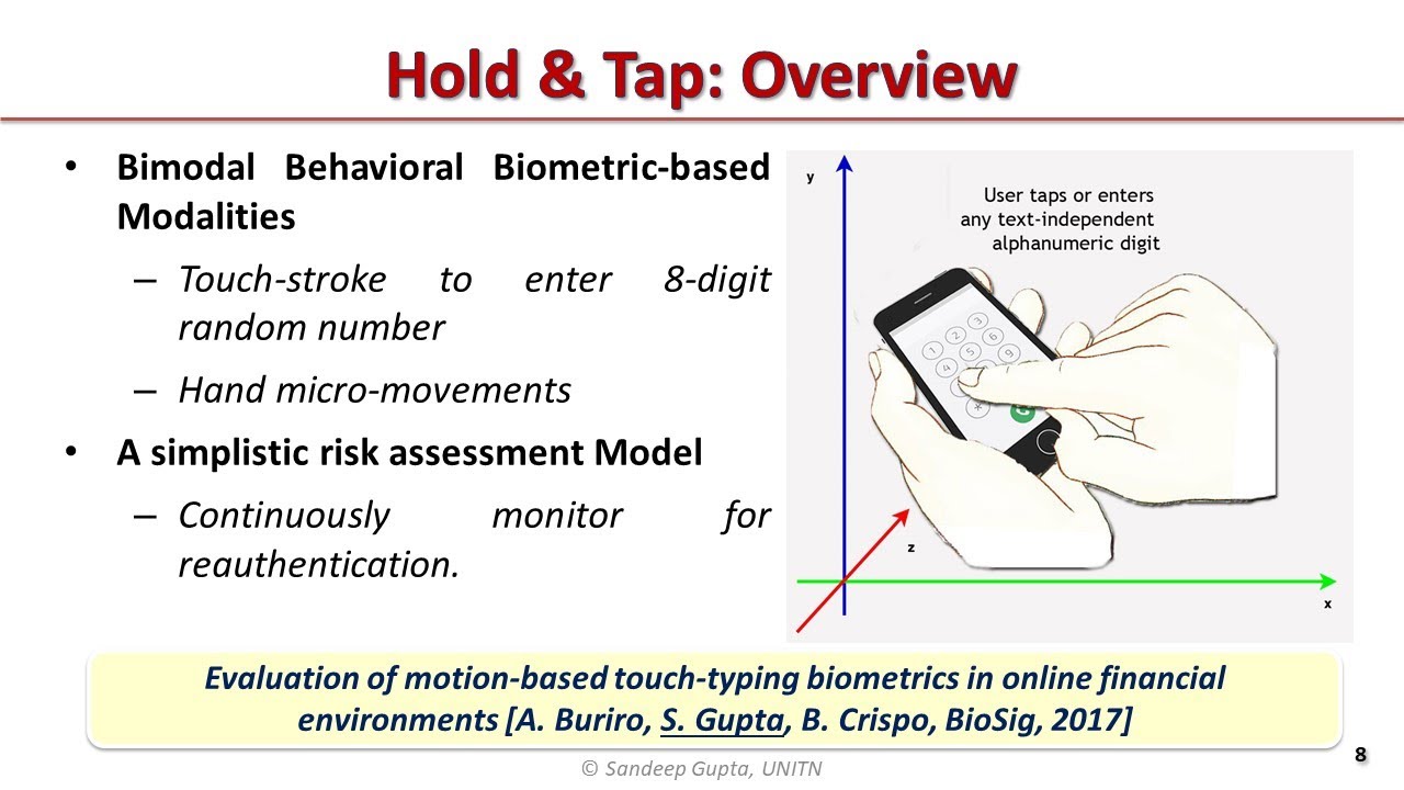 Hold & Tap: Risk-driven One-Shot-Continuous Behavioral Biometric-based User Authentication Scheme