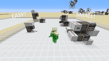 Minecraft redstone tutorial: HOW to make all double piston extenders (horizontal/vertical and flush)