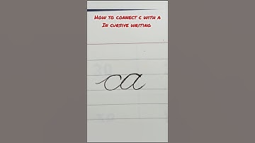How to connect c with a in cursive writing#handwriting #shorts#alphabet