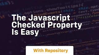 The javascript checked property is easy Content
