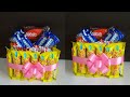 cara mudah membuat kue ulang tahun dari snack gampang & murah | DIY Birthday cake from snacks ideas