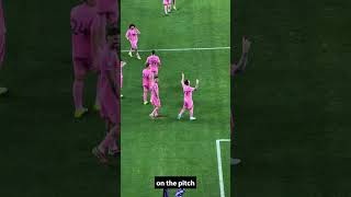 Messi Free Kick Goal + Crazy Pitch Invader Takedown! 4K #football #messi