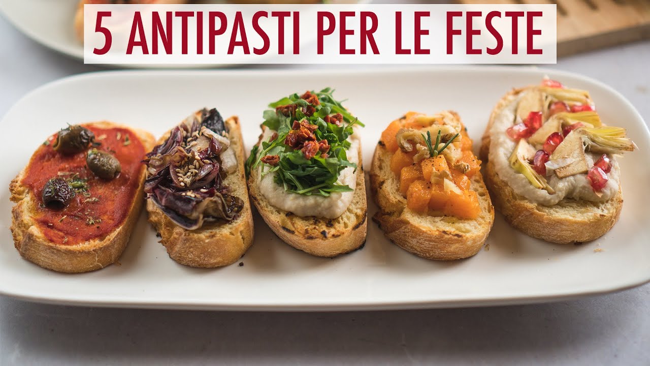 Antipasti Di Natale Vegani.5 Bruschette 100 Vegetali I Nostri Crostini Perfetti Come Antipasti Per Le Feste Elefanteveg Youtube