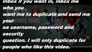 Fifa 12 ultimate team duplication glitch