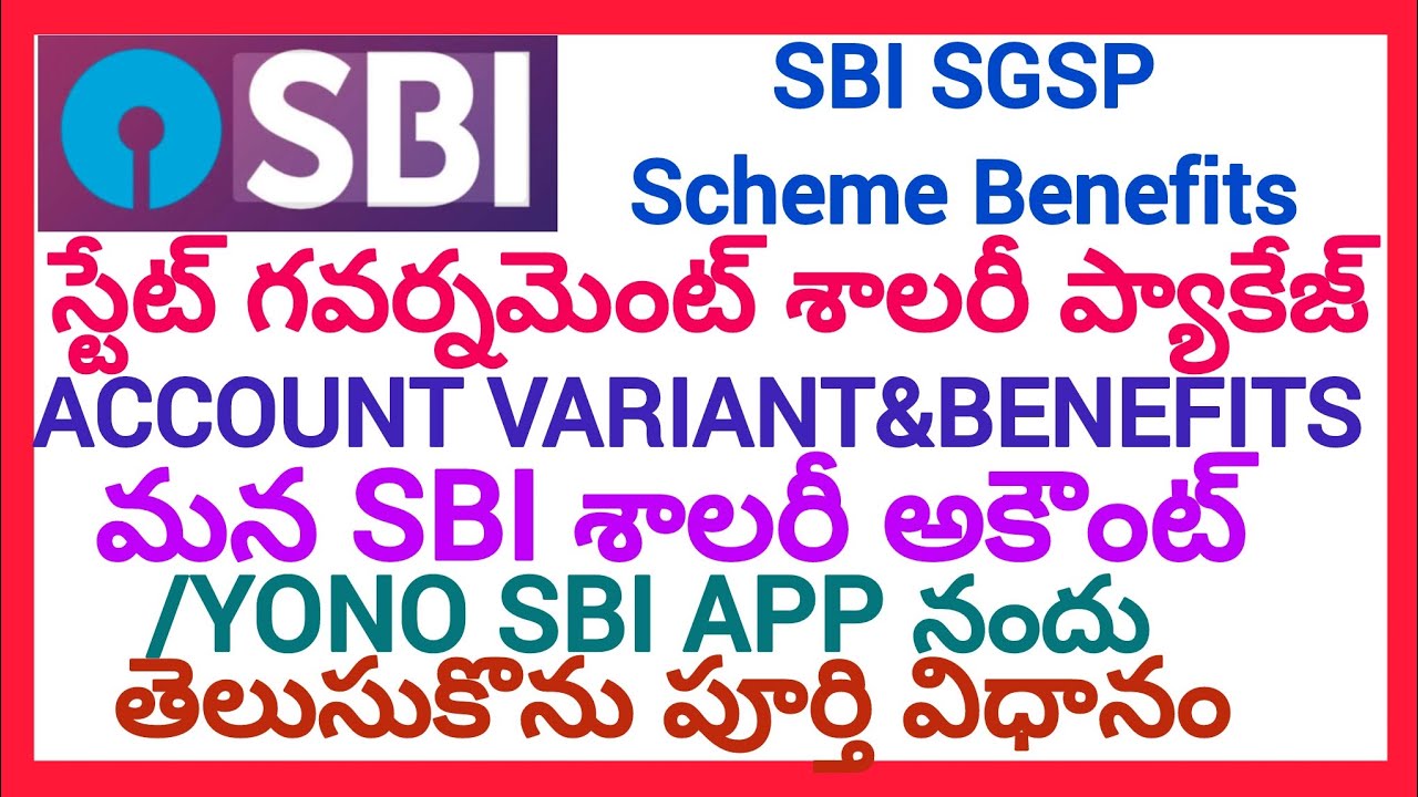 HOW TO CHECK SBI STATE GOVERNMENT SALARY PACKAGE ACCOUNT VARIANT AND ...