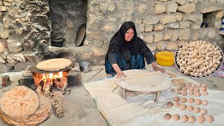 8🏔️🔥 Nomadic Women Baking Traditional Bread in the Mountains | Authentic Nomadic Life in Iran 🫓 screenshot 3