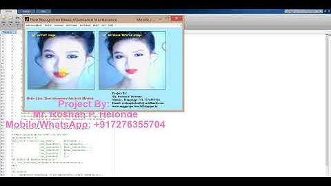Attendance Maintenance Based Face Recognition using Matlab Project with Source Code