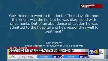 Governor Eric Holcomb in hospital with pneumonia, ‘responding well’
