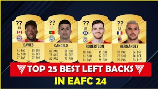 Top 25 Highly Rated Left Backs in FIFA 24 #FIFA24 #eafc24