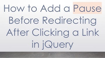 How to Add a Pause Before Redirecting After Clicking a Link in jQuery