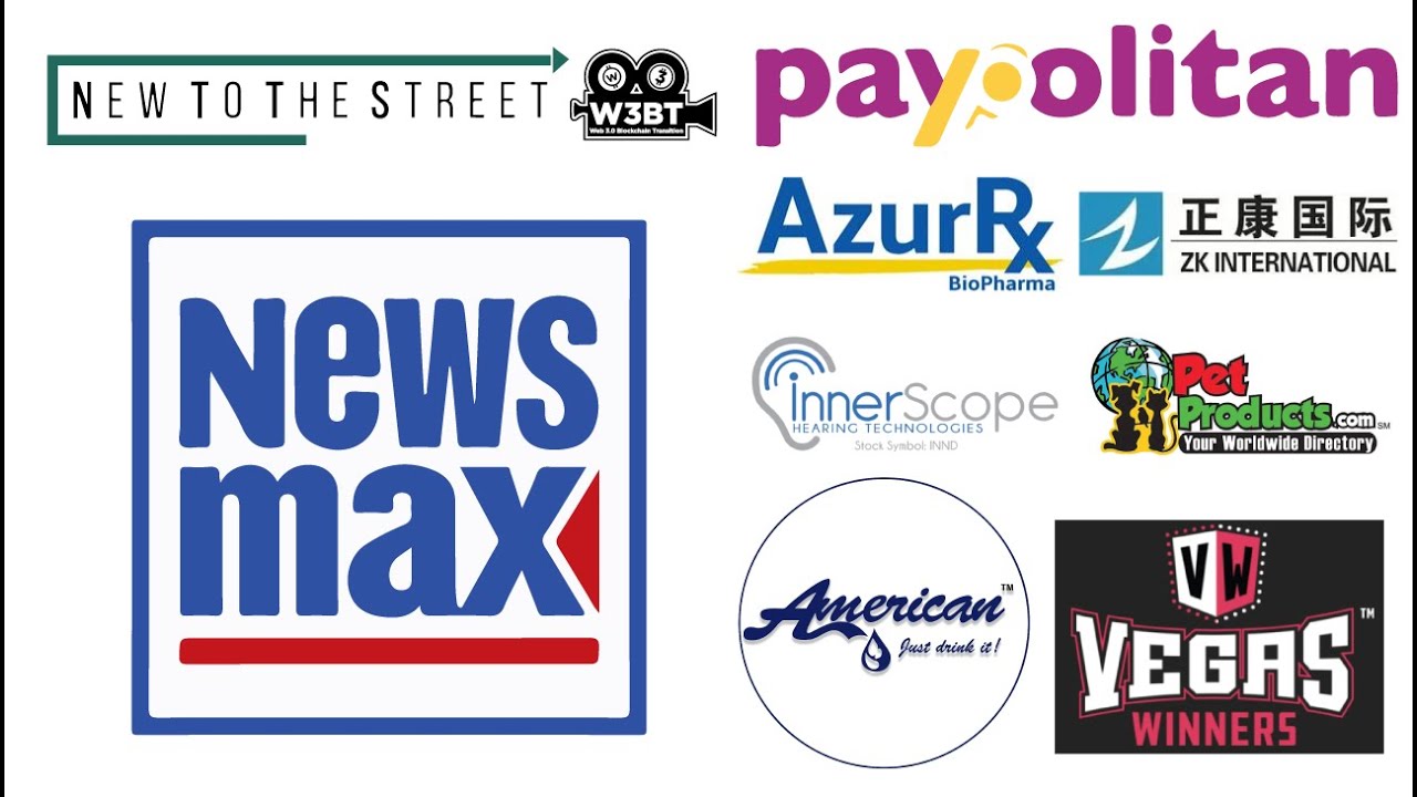 Newsmax 5/16/21 Paypolitan $EPAN, Innerscope, Vegas $WNRS, $ZKIN $HIPH, $AZRX, PetProdcuts.com