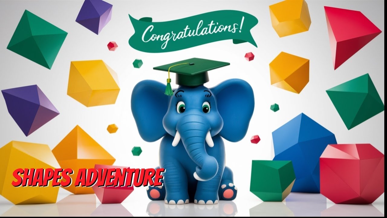 Shapes Adventure for Kids! Learn Shapes with Animals 🐘⭐🔺⚽ | Fun Learning for Toddlers