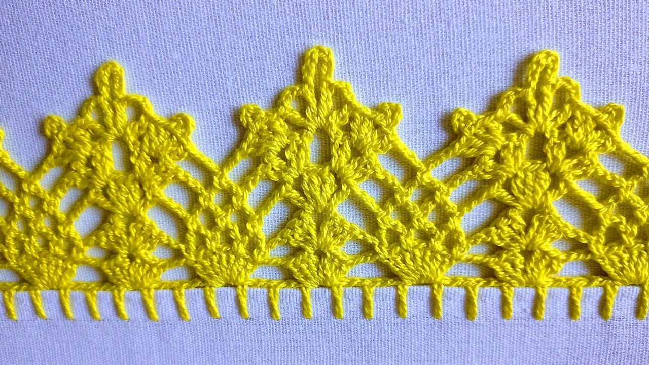  BARRADO DE CROCHÊ FÁCIL PARA PANO DE PRATO 💖