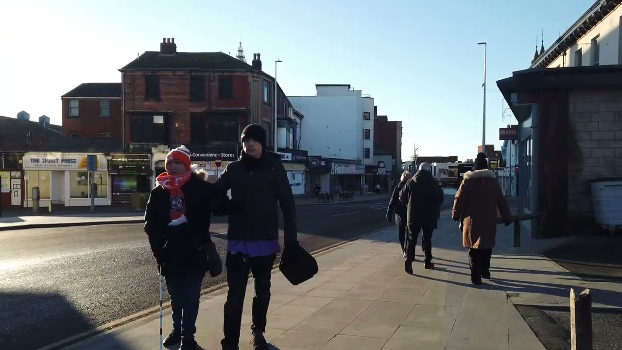 sunny Blackpool , Abingdon Street market. hounds Hill shopping centre , on the beach & more