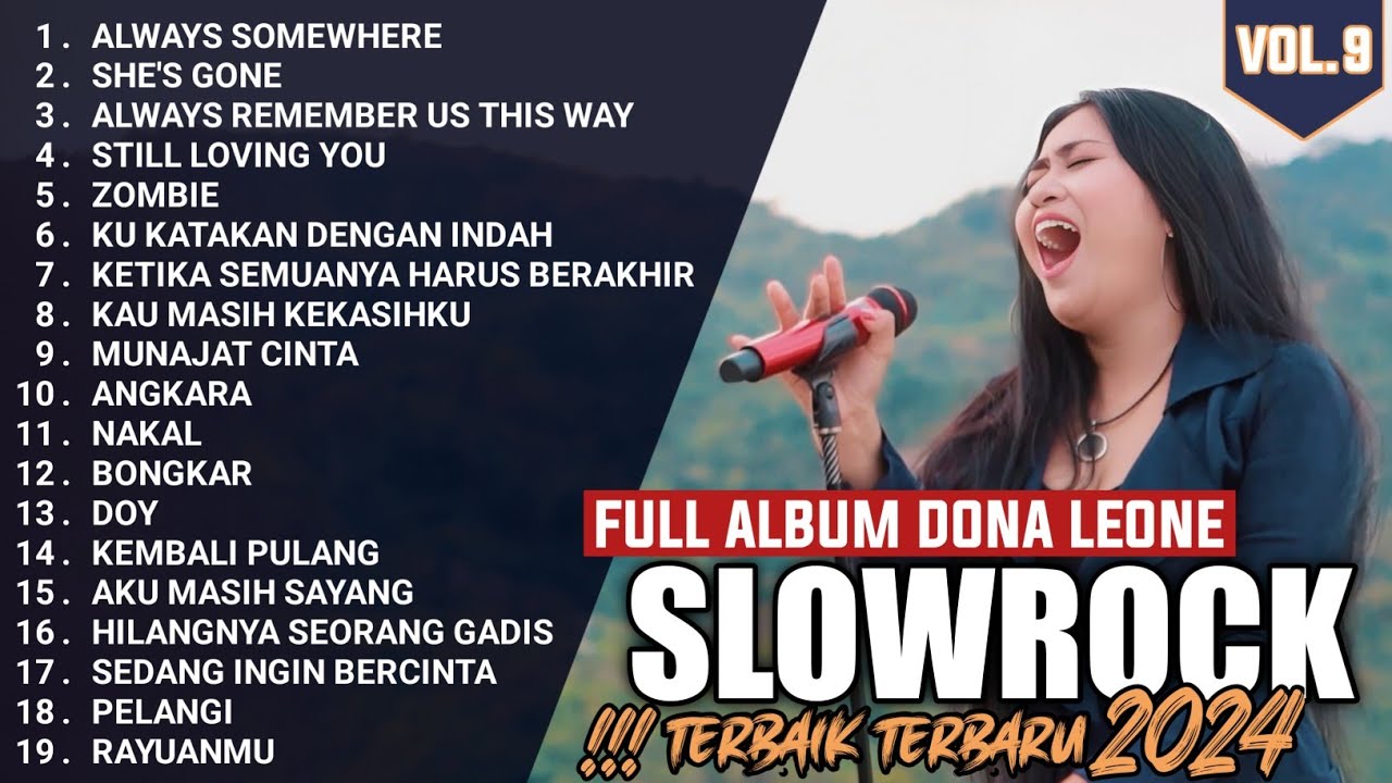 FULL ALBUM SLOW ROCK TERBAIK DONA LEONE VOL.9 | Woww VIRAL Suara Menggelegar Lady Rocker Indonesia