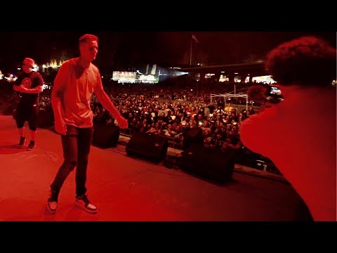 On stage with Baby Bash