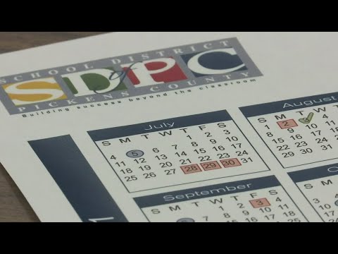 2021-22 calendar adjusted for the School District of Pickens County -  YouTube