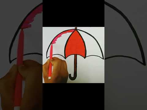 Umbrella Cute Drawing ☔ #ytshorts #youtubeshorts #drawings #shorts