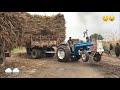 Rainy Day 🌧 | Modified Ford Tractor Pull Sugarcane load Trailer From Field to Road