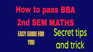 &quot;How to Pass Business Mathematics | TU BBA/BBM 2nd Semester Exam Strategy | Exam Tips&quot;