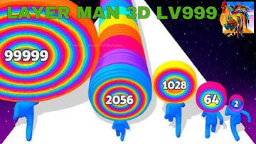 LAYER MAN 3D - ASMR Gameplay iOS,Android Walkthrough Pro Game Mobile (Level Up Big Head Man Run 9)
