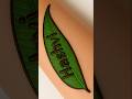 hashvi ❣️🍃name tattoo mehndi design #funshorts #leatestshort #trendingshorts #viralvideo