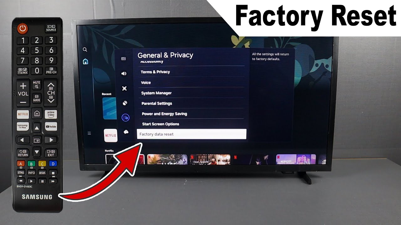 How to Factory Reset SAMSUNG Smart TV 2025 Model H5000F - YouTube