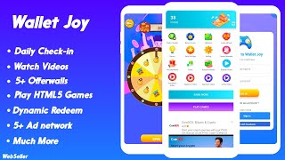 Wallet Joy android studio reward app | Create your own Earning app | Android studio