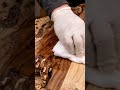 Wood polishing | Applying resin on wood | Satisfying wood art video | #shorts #satisfying