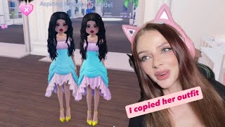 I copied her outfit!! Her reaction was unique! Dress to Impress Roblox