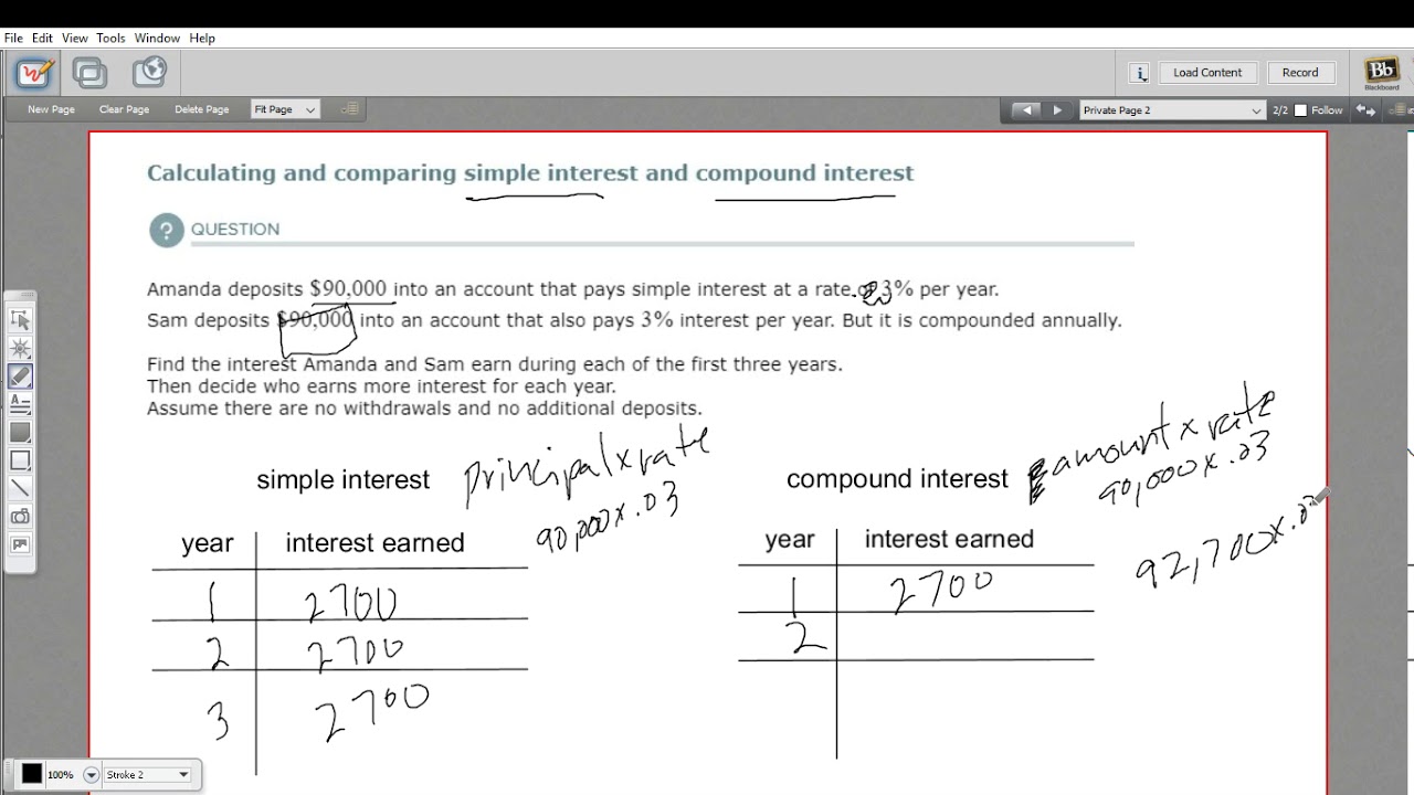 Calculating And Comparing Simple Interest And Compound Interest YouTube Calculating And Comparing Simple Interest And Compound Interest YouTube