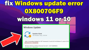 How to fix Windows update error 0X800706F9 windows 11 or 10