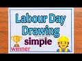 World labour day drawing/world labour day poster drawing/labour day drawing step by step #drawing