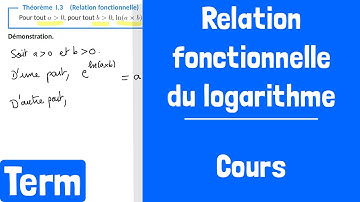 Cours : Relation fonctionnelle du logarithme ln(a×b) = ln(a) + ln(b)