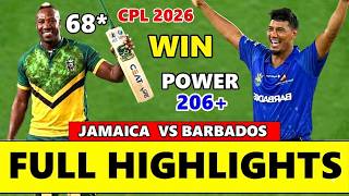 Barbados Tridents vs Jamaica Kingsmen CPL Match 4 Full Highlights 2026