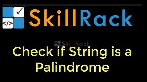 Check if String is a Palindrome