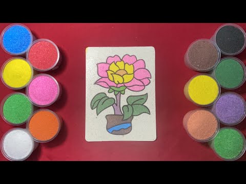 Video Bé tập tô màu tranh cát | sáng tạo tô màu tranh cát... - youtube