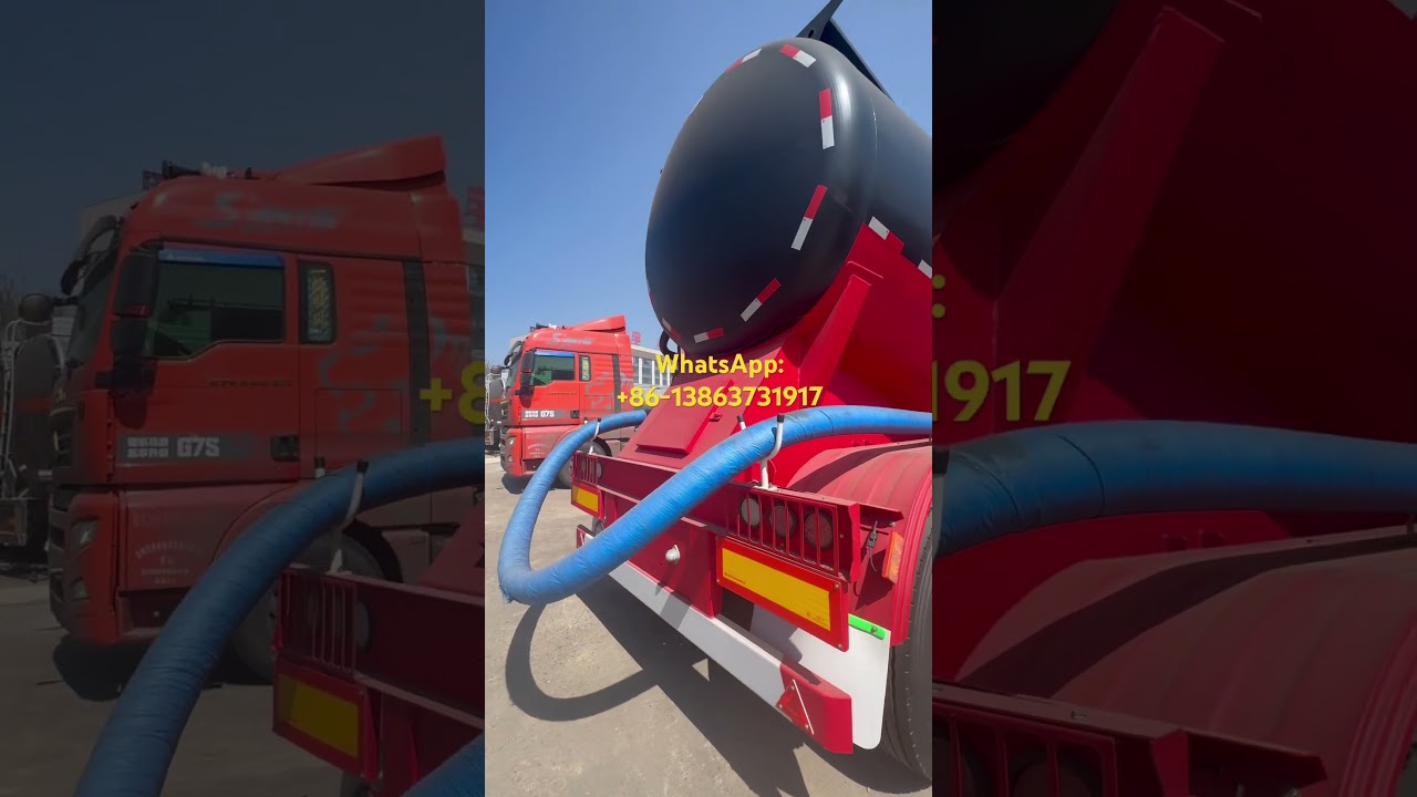 Bulk cement tanker semi trailer