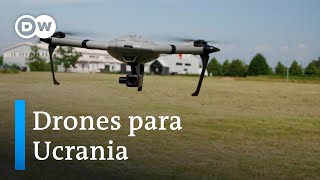 Refugiados ucranianos construyen drones para su Ejército