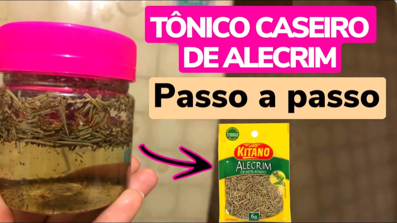 Como FAZER TONICO DE ALECRIM? Como USAR? Tenha cabelos Maiores 😱🔥