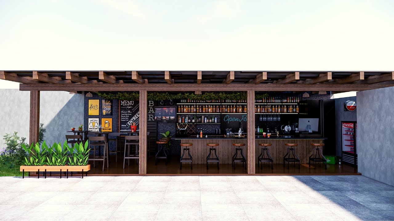 DISEÑO DE BAR CAMPESTRE MODERNO 10X3 YouTube
