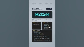 Create Digital Clock Using html CSS & JavaScript |Project| #css #html #javascript #coding #shorts