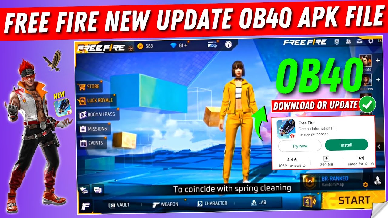 Free Fire MAX Download OB40 Update- File 2.99.1 APK+OBB