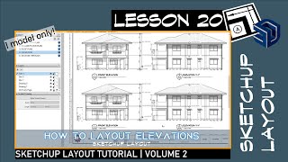 Celebrity Sketchup Layout 20 - Speedbuild of House Elevation Views Profile