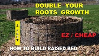 Part 1 of 6. How to Build a 2 FEET TALL Organic Raised Wood Chip Gardening Bed for beginners for $25. Make Easy/cheap 