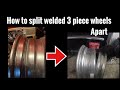 Cutting apart welded 3 piece wheels work wheels