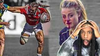 THE VICIOUS SIDE Of Women's Rugby | BIG HITS & MONSTER TACKLES AMERICAN REACTION!